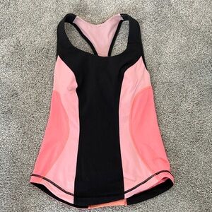 lululemon athletica Black and Pink Tank Top